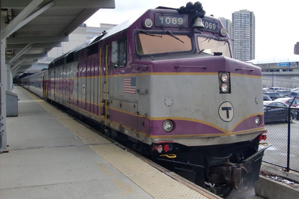 MBTA commuter rail stop on Route Troupe Waste and Recycling